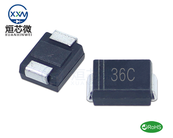P6SMB36CA參數(shù),TVS二極管P6SMB36CA瞬態(tài)(變)抑制二極管